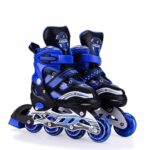 RAVIRANDAL Inline Skates RollerSkates 4 Wheel Skating Shoes Inline Skates for Boys 10 to 14 Years Roller Skate Shoes for Kids, Boys and Girls Liner Skating Boot School Sport (Multicolor)