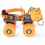 Cosco Boy Zoomer Sr. (19.5-26.5 Cm) Age Group (8+ Years) Quad Roller Skates roller_derby_wheel – Size 12C-8 UK (Orange)