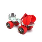 JJ Jonex Baby Deluxe Red Adjustable Quad Roller Skates Kids Suitable for Age Group 3 -7 Years Old (MYC), Size Free