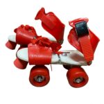 Bellstone Roller Skates for Kids Age Group 5-15 Years Adjustable Inline Skating Shoes Minimum Size 17 cm and Maximum Size 23 cm (Red)