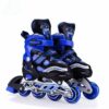 VBE® Inline Skates with PU Flashing Wheel Aluminum Body in-Line Skates with Adjustable Length (Blue)