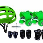 Jaspo Green Masters Intact Junior Skates Combo (Skates+Helmet+Knee+Elbow) Suitable for Age Upto 5 Years