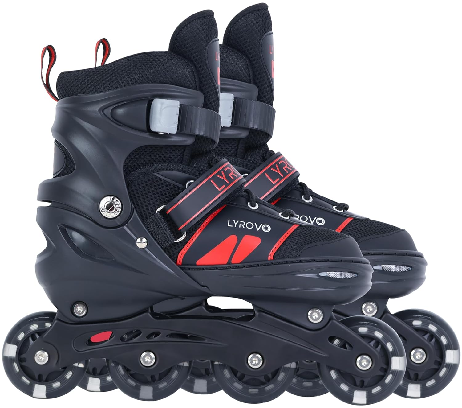 Lyrovo Aluminium Inline Skates shoes (S, Red)