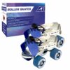 STRAUSS Junior Tenacity Roller Skates | Adjustable Shoe Size for kids | 4 Wheels Skates for Boys and Girls | for Indoor and Outdoor Skating | Age Group 3-7 Years | Weight Capacity upto 40kgs, Blue