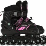 Lyrovo Aluminium Inline Skates shoes (L, Pink)