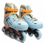 NODENS Unisex_Adult Adjustable Inline Roller Skates-Pack Of 1 Pair (Large (38-41), Classic Sky)