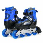 Twilight Enterprise® New Inline Skates, Adjustable Inline Roller Skates for Boys Kids & Girls, 7 to 14 Years Unisex Outdoor Skating Shoes Roller Blades with Led Flash Lights (4 Wheel- Multicolor)