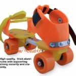 Supreme Latest Designed Roller Skates with Front Break for Kids Age Group 4-12 Years Adjustable Inline Skating Shoe (ORANGE OR GREEN COLOR)