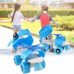 HEMADHAV Roller Skates for Kids Age Group 5-15 Years Adjustable Inline Skating Shoes Minimum Size 17 cm and Maximum Size 23 cm (Blue)