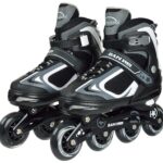 BEMOX Adjustable Size Inline Skates with LED Flash Light On Wheels for Kids – Age 7 to14 Years (Multicolour – Multidesign, Multicolour-Multidesign, Unisex-Baby)