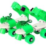 Toy Arena Roller Skates for Girls Age Group 5-12 Years Adjustable Inline Skating Shoes with School Sport- (Green)