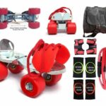 infinity tenacity skate are adjustable roller wheel skate combo (skates + Helmet + Knee pad + Elbow pad + Skate hand gloves + skating key + bag) suitable (Age 6 years and above) adjustable