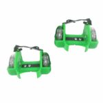 UJEAVETTE® Adjustable Kid Heel Wheels Skates Roller Flash Roller Skating Shoes Green