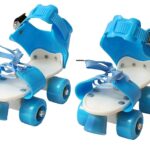 AUTHFORT AUTHFORT Roller Skates for Girls Age Group 7-12 Years Adjustable Inline Skating Shoes with School Sport-Multi Colour (Blue)