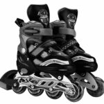 Piercell® Inline Skates Roller Skates 4 Wheel Skating Shoes Inline Skates for Kids Boys and Girls Liner Skating Boot School Sport (Pack of 1 Multicolor)