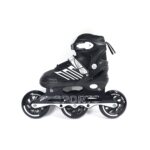 Veera New Inline Skates, Adjustable Inline Roller Skates for Boys Kids & Girls, 7 to 14 Years Unisex Outdoor Skating Shoes Roller Blades (M, Black)