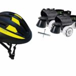 Jaspo Players Dual Multicolour Senior Skates Combo (Skates+Helmet+Knee+Bag) Suitable for Age 6 to 14 Years (Yellow)