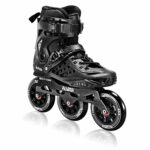 PASENDI Professional 3X110Mm Wheels Inline Skates,Outdoor Fitness Single Row Inline Skates for Adult Women Men, 3Dw Speed Inline Skates Black (US Men 7-7.5/Women8-8.5/26CM, Black)