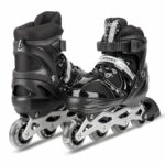 GTORO New Inline Skates, Adjustable Inline Roller Skates for Boys Kids & Girls, 7 to 14 Years Unisex Outdoor Skating Shoes Roller Blades with Led Flash Lights Featuring Wheels for Skating