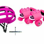 Jaspo Pink Heaven Dual Junior Skates Combo (Skates+Helmet) Suitable for Age Upto 5 Years