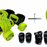 Jaspo Road Razor Adjustable Senior Roller Skates Combo Suitable for Age Group 6 to 14 Years