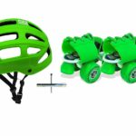 Jaspo Green Masters Dual Junior Skates Combo (Skates+Helmet) Suitable for Age Upto 5 Years