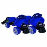 jaspo Unisex Fighter Adjustable Rubber Outdoor Wheel Skates For Senior (Blue)