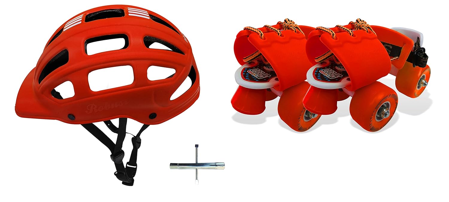 Jaspo Halloween Dual Junior Skates Combo(Skates+Helmet) Suitable for Age Upto 5 Years