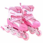 ‎‎SR Brothers 4 Wheel Inline Skates Skating Shoes for Boys and Girls Liner Roller Skates for Kids Shoes Roller Strong Wheels Aluminium with LED Flash Light on Wheels