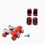 JJ JONEX Roller Skates for Adults, Skates for Youth, Adjustable Roller Skates, Outdoor & Indoor Illuminating Roller Skates (MYC) (Roller Skate Tenacity with Protective Set of 2)