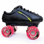 jaspo pro Hyper Furious high Speed Quad Shoe Skates for Professional and Intermediate Users. Fitted with Abec9 and 65mm SHR PU Wheels for All Age Groups Boys Girls