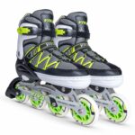 Viva Inline Skates 90mm | UK Size : 9-11 | Unisex Outdoor Skating Shoes Roller Blades with Featuring Wheels for Skating Beginners | Multicolor |