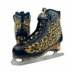 Women’s American Soft Boot Cheetah Figure Skate, 8, Black