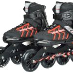 IRIS IR-301 Carbon-Steel Adjustable Inline Skates 100 mm, Medium (Size: 4-6 UK)