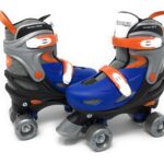 Chicago Skates Boys Adjustable Junior Quad Skates – Blue/Black/Orange – Small Sizes J10-J13