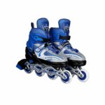 Airavat Roady Adjustable Inline Skates, Made of Aluminum, Outdoor Unisex Inline Skates, Size-Large (39-42), Color-Blue