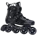 SKTYEE Inline Skates for Women and Men, Fitness Inline Speed Racing Skates Adult, Comfortable and Breathable Roller Skates with Washable Lining, Black (Size : Men 5.5/Women 6)