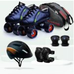 Jaspo Intact Shoe Skate Combo (Shoe Skates+ Helmet+Knee+Elbow+Bag) (Size-7 UK (Age 13-14 yrs), Drift Intact)