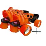 jaspo Unisex G-Force Adjustable Outdoor Wheel Roller Skates (Orange, Senior (6-14 Years Age Group))