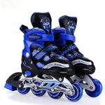 HEET Inline Skates Size Adjustable All PU Wheels with Aluminum-Alloy, LED Flash Light, Age Group 5-16 Years