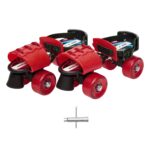 Amazon Brand – Symactive Roller Blades Skates,High Ultra -Durable,Adjustable, for 6 to 14 Years (Unisex Red)