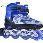 HRK Inline Skates, Adjustable Inline Roller Skates for Boys Kids & Girls, 7 to 14 Years Unisex Outdoor Skating Shoes Roller Blades with Led Flash Lights Featuring Wheels for Skating