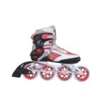 Cockatoo IS06 Steel Inline Skates, Senior 41 (White/Red/Black)