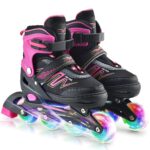 Adjustable Inline Skates with Illu nating Wheels for Kids Boys Girls Ladies -MAYIS