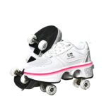 TAILORIA Four-Wheel 2-in-1 Roller Skate Shoes Unisex Roller Shoes & Sneakers Detachable Skate Shoes Kids Sneakers Shoes with Wheels Skating Roller Skates