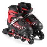 Adjustable Inline Skates Indoor Outdoor Fitness Skates for Kids Boys Girls Ladies