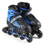 Ubervia® Adjustable Inline Skates Indoor Outdoor Fitness Skates for Kids Bo