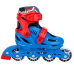 C SEVEN Adjustable Size Inline Roller Skates (Blue, Kids 4- Kids 6)