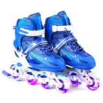 Adjustable Illu nating Inline Skates with Light Up Wheels for Kids and Adults for Girls and Boys Men and Women -MAYIS